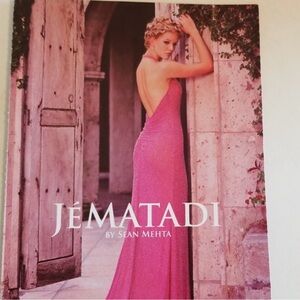 VTG y2K all hand beaded gown prom/formal wear in hot pink mermaid tail size M